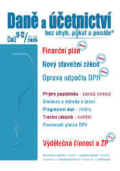 DaÚ č. 11-12 / 2026 - Finanční plán - Antonín Daněk,Martin Děrgel,Václav Benda,Ivan Macháček - Ekonomie a finance DaÚ č. 11-12 / 2026 - Finanční plán