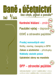 DaÚ č. 9 / 2024 - Kontrolní hlášení – změny DaÚ č. 9 / 2024 - Kontrolní hlášení – změny