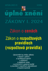 Aktualizace I/3 / 2024 - Zákon o cenách Aktualizace I/3 / 2024 - Zákon o cenách