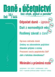 DaÚ č. 2-3 / 2025 - Odpočet daně – úprava pravidel - Martin Děrgel,Václav Benda,Ivan Macháček - Ekonomie a finance DaÚ č. 2-3 / 2025 - Odpočet daně – úprava pravidel