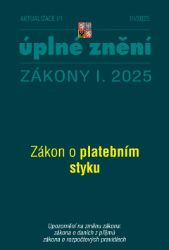 Aktualizace I/1 / 2025 - Zákon o platebním styku Aktualizace I/1 / 2025 - Zákon o platebním styku