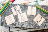 Dřevěné vkládací puzzle 4v1 Lesní zvířata