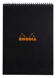 Poznámkový blok Classic, A4, linkovaný, 80l, 80g, spirálový, černý