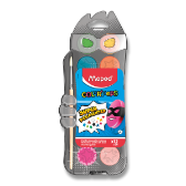 Vodové barvy Maped Color'Peps - 12 barev, průměr 30 mm - Barvy a tuše Vodové barvy Maped Color'Peps 12 barev, průměr 30 mm