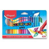 Voskovky Maped Color'Peps Wax - 24 barev, trojhranné - Voskovky Voskovky Maped Color'Peps Wax 24 barev, trojhranné