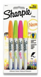 Permanentní popisovač Sharpie Neon sada 4 barev