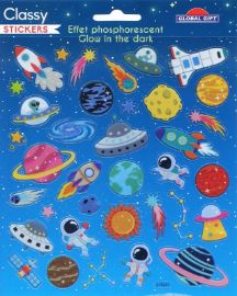 Samolepky svítící ve tmě - Universe