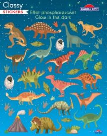 Samolepky GG CLS 215205 svítící ve tmě - Dinosaurs - Svítící samolepky Samolepky svítící ve tmě - Dinosaurs