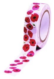 Dekorační páska Field poppy 10m x 15mm