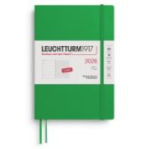 Spring Leaf, Weekly Planner & Notebook Medium (A5) 2026, Softcover, English