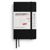 Weekly Planner & Notebook 2026 Pocket (A6) Black - Týdenní diáře Black, Weekly Planner & Notebook Pocket (A6) 2026, Softcover, English