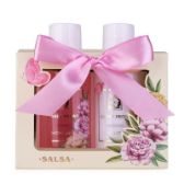 Set koupelový Sweet Peony v papírové dárkové krabičce Novinka Salsa