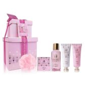 Koupelový set ESSENCE OF BEAUTY ve skládaných opakovaně použitelných dárkových krabičkách