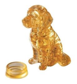 3D Crystal puzzle Štěně zlatý retrívr / 41 dílků