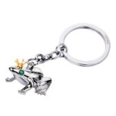 Troika klíčenka - žabka s korunkou "Frog King" , kovová , mix barev