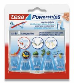 Lepicí háčky Tesa Powerstrips průhledné, 5 ks