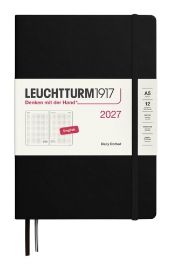 Denní plánovač Black, tečkovaný Medium A5 2027, anglicky - Plánovače Denní plánovač Black, tečkovaný Medium A5 2027, anglicky
