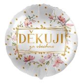 Balónek fóliový Děkuji za všechno Magnolie 43cm