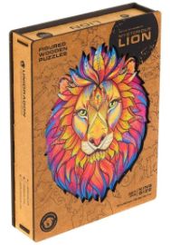 Unidragon dřevěné puzzle - Lev velikost M