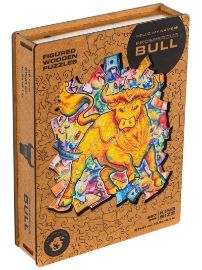 Unidragon dřevěné puzzle - Býk velikost L