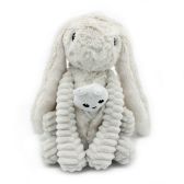 Ptipotos Plyšový králík Toudou šedý (máma s miminkem) 24 cm