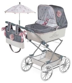 Kočárek pro panenky skládací se slunečníkem a doplňky DeCuevas - 90 cm / REBORN 2019