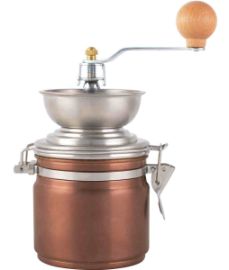 Měděný mlýnek na zrnkovou kávu La Cafetiére