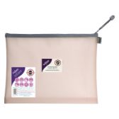 Kapsa na zip Zippa-Bag EVA mesh, 36 x 27.5, pastelová růžová