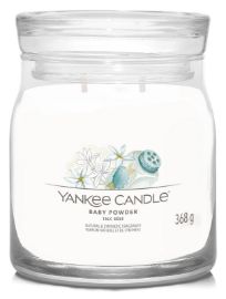 YANKEE CANDLE Baby Powder svíčka 368g / 2 knoty (Signature střední)
