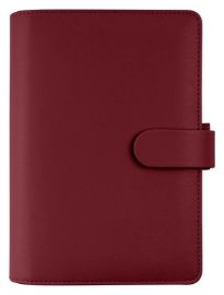 Kroužkový diář FILOFAX Saffiano, Osobní, dark cherry, modulární