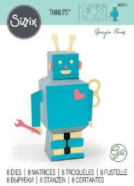 SIZZIX Thinlits vyřezávací kovové šablony - 3D Robot