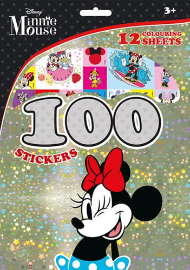 Minnie - 100 samolepek s omalovánkovými listy - Omalovánky Minnie 100 samolepek s omalovánkovými listy - Minnie