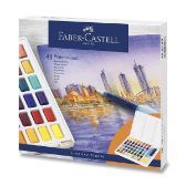 Akvarelové barvy Faber-Castell s paletkou - 48 barev - Umělecké potřeby a sady Akvarelové barvy Faber-Castell s paletkou 48 barev