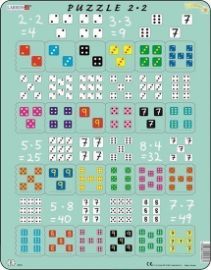 Puzzle MAXI - Násobení s kostkami/24 dílků - Puzzle pro nejmenší Puzzle MAXI - Násobení s kostkami/24 dílků
