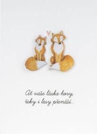 Přání Lišák a liška a brože
