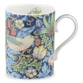 Porcelánový hrnek Morris & Co. "Strawberry Thief", 0,35 l - Ptáček, modrý