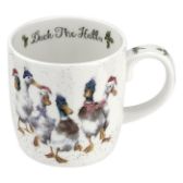 Vánoční porcelánový hrnek Wrendale Designs "Duck the Halls", 0,31 l - Kachny