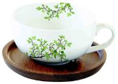 Porcelánový šálek a podšálek Natura
