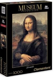 Puzzle Clementoni Museum Leonardo Mona Lisa / 1000 dílků