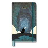Diář Moleskine 2027 - tvrdé desky, L, týdenní, horizontální, černý