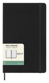 18měsíční diář Moleskine 2026-27 - tvrdé desky, L, týdenní, černý