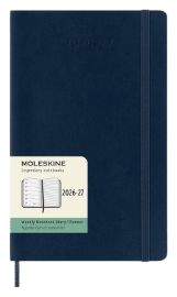 18měsíční diář Moleskine 2026-27 - měkké desky, L, týdenní, modrý