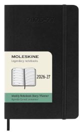 18měsíční diář Moleskine 2026-27 - měkké desky, S, týdenní, černý