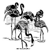 TCW šablona 15,24 x 15,24 cm - Flamingos, mini