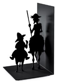 Zarážka na knihy, don quijote, černá barva, 17x10x10