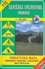 115 Šarišská Vrchovina Branisko 1:50 000