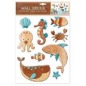 Wall decor Mořská zvířátka - samolepící dekorace 27x41 cm - Samolepky na zeď Wall decor Mořská zvířátka - samolepící dekorace 27x41 cm