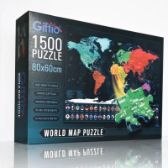 Mapa světa Puzzle 1500