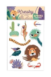 Kresky dočasné tetování - Afrika z kufříka - Tetovací nálepky Kresky dočasné tetování - Afrika z kufříka
