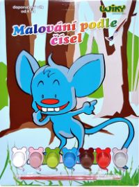 Malování podle čísel - Myška - Vybarvování podle čísel pro děti Malování podle čísel - Myška